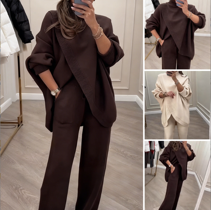 【S-5XL】💖Dwuczęściowy zestaw damski składający się z luźnego swetra i spodni