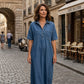 👗 TERAZ 50% ZNIŻKI! 👖 Swobodna sukienka koszulowa midi z kieszeniami z dżinsu – miękki dżins i luźny krój – praktyczne kieszenie, idealna na co dzień – wygodna i uniwersalna ✨🌸