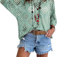 ⏰ Ostatni dzień oferty – 50% zniżki! 🔥 Top damski w stylu boho z koronkowymi (szydełkowymi) detalami, beżowy, z dekoltem w szpic 👚✨🌸
