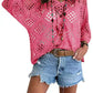 ⏰ Ostatni dzień oferty – 50% zniżki! 🔥 Top damski w stylu boho z koronkowymi (szydełkowymi) detalami, beżowy, z dekoltem w szpic 👚✨🌸