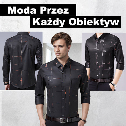 ✨(M-4XL)🔥 Męska koszula odporna na zagniecenia w jednolitym kolorze