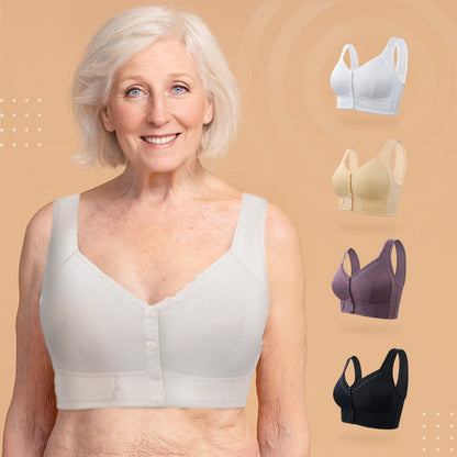 Damski Oddychający Biustonosz Plus Size Zapinany Z Przodu