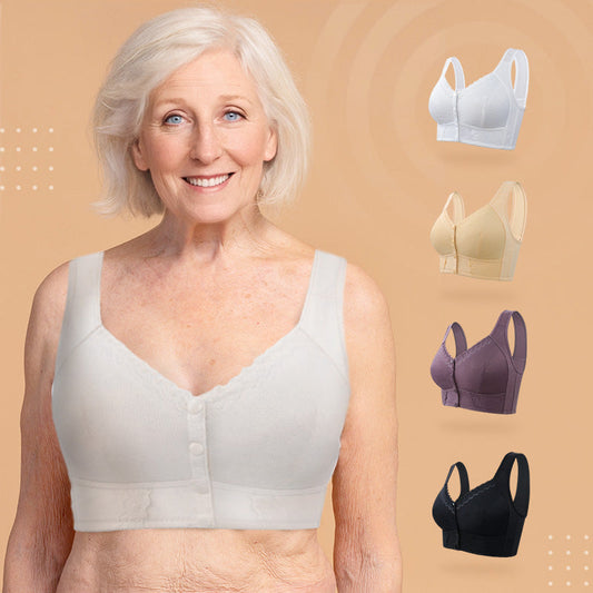 Damski Oddychający Biustonosz Plus Size Zapinany Z Przodu