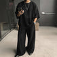 Dwuczęściowy zestaw dla mężczyzn: T-shirt + szerokie spodnie 👖