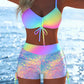 🩱Zestaw bikini damskiego – top wiązany, szorty typu boyshorts, różne fasony 🏖️