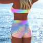 🩱Zestaw bikini damskiego – top wiązany, szorty typu boyshorts, różne fasony 🏖️