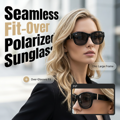 👓✨ Damska para okularów przeciwsłonecznych z dużymi oprawkami – ochrona przed promieniowaniem słonecznym i odblaskami – płatność przy odbiorze ✅