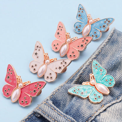 🌸🦋  Odpinana klamra do paska w kształcie motyla – regulacja bez użycia narzędzi, idealna do dżinsów, spódnic i sukienek✨👗