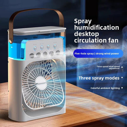 🌀🍃 BŁYSKAWICZNA PROMOCJA -50%! Przenośny Klimatyzator Wielofunkcyjny – Wentylator z Nawilżaczem, Zbiornik 200ml, Bateria 1200mAh, Cichy i Kompaktowy, 2 Kolory